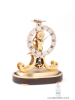 A miniature English brass skeleton clock, Fenton Bury, circa 1850.