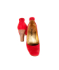 Chanel Rode Suède Pumps - Chanel