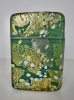 Kyohei Fujita (1921-2004), large, ornamented, lidded box, green glass with gold foils - Kyohei Fujita