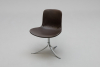 Poul Kjaerholm (Denemarken 1929 - 1980), set (4) PK9 stoelen, (Tulp stoelen) met bruin leren bekleding, editie Kold Christensen - Poul Kjaerholm