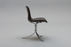 Poul Kjaerholm (Denemarken 1929 - 1980), set (4) PK9 stoelen, (Tulp stoelen) met bruin leren bekleding, editie Kold Christensen - Poul Kjaerholm