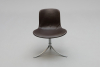 Poul Kjaerholm (Denemarken 1929 - 1980), set (4) PK9 stoelen, (Tulp stoelen) met bruin leren bekleding, editie Kold Christensen - Poul Kjaerholm