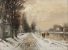 Louis Apol (1850-1936) Winter on the river Vecht