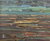 Dirk Breed (Kolhorn 1920-2004 Waverveen), oil on canvas, 'Bird's-eye view 5' - Dirk Breed