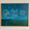 Dirk Breed, oil painting on linen, titled 'Polderlandschap', painted around 1990. - Dirk Breed