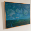Dirk Breed, oil painting on linen, titled 'Polderlandschap', painted around 1990. - Dirk Breed