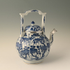 A large Chinese porcelain teapot