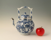 A large Chinese porcelain teapot