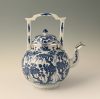 A large Chinese porcelain teapot