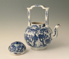 A large Chinese porcelain teapot