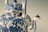 A large Chinese porcelain teapot