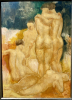 Toon Kelder, oil on panel, nude figures
