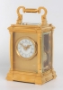 A French gilt brass carriage clock in unusual case, C. Prost, circa 1890.