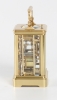 A small French brass striking carriage clock, circa 1860