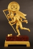 M69 Gilt bronze and marble 'Father Time' clock