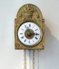 Sorg-Uhr, an  attractive  miniature wall clock, alarm, striking hours on a bell,  South Germany, 1850.