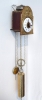 Sorg-Uhr, an  attractive  miniature wall clock, alarm, striking hours on a bell,  South Germany, 1850.