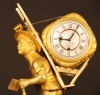 ABS-13 Gilt bronze ' portefaix' clock, miniature