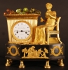M04 French gilt and patina mantel clock
