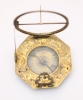 A German brass pocket sundial Andreas Vogler, circa 1740