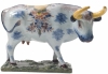 A Pair Of Standing Cows in Polychrome Dutch Delftware