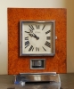 M161 Atmos clock, Amboina wood, J.L. Reutter, number 919, France circa 1930.