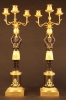 STOLEN!!!!!  ABS-19 Directoire gilt and patinated bronze clock and separately sold matching pair of candelabra “Au Jeune Nègre” by Jean-Simon Deverberie.