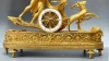 Mooie Empire  zegenwagen-pendule, met herten en de godin Diana, Parijs ca. 1810.