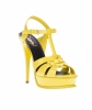 Yves Saint Laurent Tribute Sandals in Yellow Patent Leather - Yves Saint Laurent