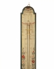 Een Franse polychroom beschilderde barometer, circa 1800