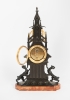 Small Charming Desk or Mantel Clock in Neo-Gothic Style, circa 1880