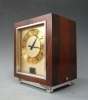 A fine and rare model Atmos clock,  rosewood and chrome, Jaeger LeCoultre ca. 1942.