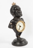 Decorative Polychrome French White Metal Time Piece Clock Figure, circa 1880