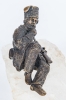 Russian Kozak Figure on Berg Crystal Base, Late 19th Century