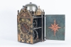 A very early German late 16th century painted chamber clock, circa 1580