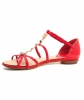 Chanel Rode Lakleren Sandalen met Gripoix Stenen Versierd - Chanel