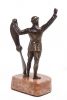 A nice and unusual bronze figure of a pilot from circa 1920 