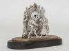 A charming silver Austrian ‘miniature zappler’ clock, circa 1840