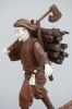 A good and very nice detailed Japanese lumberjack sculpture, signed, Circa 1900