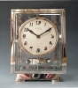 A fine Art Deco Reutter Atmos clock, nickel, no.  3645, France ca. 1930.