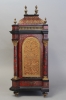 A good late 19th century English boulle work quarter chiming mantel clock