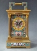 Carriage clock, case Anglaise by Richard, cloisonné decorations, circa 1880.