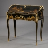 French Louis XV Lacquered Bureau, attributed to J.P. Latz