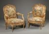 Twee Louis XV Fauteuils uit de Waterford Suite, toegeschreven aan Jean Jacques Tilliard 