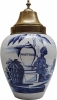 A Pair of Tobaccojars in Blue Delft