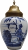 A Pair of Tobaccojars in Blue Delft