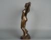 A nice patinated bronze of a nude female lady holding a scarf, circa 1880