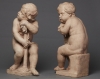 A pair of Terracotta putties sculptures signed by Mathieu de Tombay, circa 1837