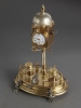 Desk inkwell with clock and ringing bell, circa 1860