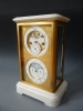 Very attractive mantel clock with four glasses, Brocots perpetual calendar, signed J. Silvani, Brighton, circa 1860